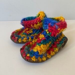 Padraig knit rainbow slippers